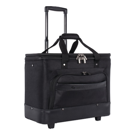 Swiss Mobility Litigation Business Case on Wheels, 11" x 19" x 16", Black BZCW1645SMBK